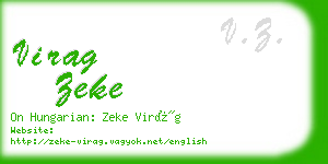 virag zeke business card